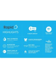 Candy Rapid O Washer Dryer 12.5kg Wash + 9kg Dry - ROW412596DWMCR19 - 1400rpm - Anthracite