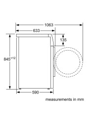 Siemens Front Loading Washer WM14U280GC White 8kg