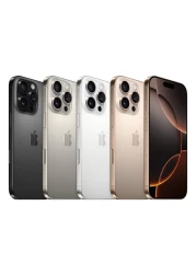 أبل آيفون 16 برو هاتف ذكي بمساحة ذاكرة 512 غيغابايت يدعم إتصال 5G - تيتانيوم أسود