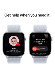 Apple Watch Series 10 GPS 42mm Silver Aluminum Case With Blue Cloud Sport Loop