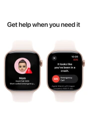 Apple Watch Series 10 GPS 46mm Rose Gold Aluminum Case With Light Blush Sport Band - Medium / Large