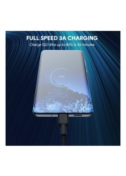 أوكي سيركليت كابل شحن ومزامنة بيانات CC نايلون مضفور USB-C إلى USB-C - أسود 1.8 متر 60 واط