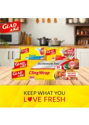 Glad Sandwich Fold-Top Bags, 180 Bags, 13.5x16cm