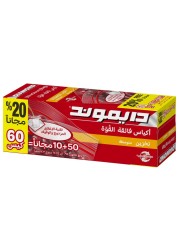 Diamond Zipper Storage Bags Medium Pack of 60