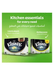 كلينكس مناديل مطبخ لإمتصاص السعرات الدهون، 3 طبقات، 50 ورقة، 8 لفات
