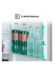 Hisense Double Door Top Mount Refrigerator RT264N4DGN Silver 264L