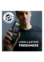 NIVEA MEN 3in1 Shower Gel Body Wash DEEP Micro-Fine Clay Woody Scent 250ml