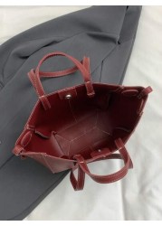 New Casual Minimalist Fashion Versatile Large Capacity Tote Handbag With Shoulder Strap