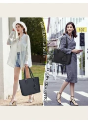 NEWHEY حقائب يد للنساء من الجلد حقيبة كتف سعة كبيرة حقائب يد وحقائب محمولة مع جراب صغير قابل للإزالة