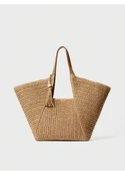 SHECARRY Women s Bohemian Style Large Capacity Woven Tote Bag Perfect For Beach Vacation Travel Shopping And Vacation Essentials