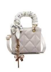 وشاح حريري فاخر مصمم ذو نقشة جميلة، شنطة يد متميزة للربيع والصيف، تصميم فريد بتطريز شكل ألماس وقلب على شكل شبك