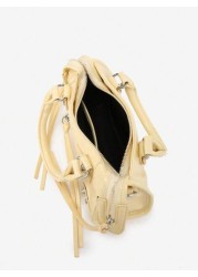 1pc Retro Y2K Motorcycle Punk Grunge Style Women Rivet Decor Multi Pocket Faux Oil Wax Cracked Leather Shoulder Handbag Suitable For Outing Date Party