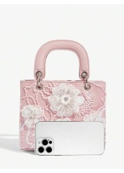 SHEIN Belle حقيبة يد فخمة ، جذابة ، أنيقة ، زهرية ، لحمل النساء ، حقيبة مساء نسائية ، للفتيات ، السيدات ، الطالبات ال