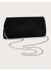 حقيبة مساء نسائية عصرية، حقيبة كلاتش نسائية بتصميم جديد، حقيبة حفلة ذات رفرفة غير متماثلة، حقيبة كتف نسائية أ