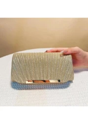 حقيبة سهرة أنيقة عصرية متطوية للنساء ، حقيبة حفلات رسمية مع سير كتف