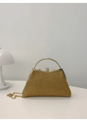 حقيبة يد مستوحاة من الانتيكا مزينة بالأزهار المطرزة من التل والترتر، جيد للحفلات الراقية والخروج في المساء. م