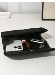 Women Elegant Pleated Satin Evening Clutch Handbag For Wedding Party Formal Occasion Envelop Flap Chain Shoulder Crossbody Bag Perfect For Party Wedding Prom Dinner Banquet Matching With Holiday Party