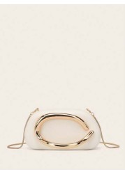 Evening Bag Clutch Purses For Women Ladies Party Bag Exquisite Hardware Handle Buckle Acrylic Bag Bag Bridal Wedding Purse For Ladies Bag Metal Chain Bag Versatile Handheld Bag Cocktail Party Wedding