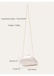 STEPHIECATHY Women s Fashion Glamorous Elegant Acrylic Clutch Magnet Closure Mussel Shell Shaped Handbag Fits Cellphone Long Chain Cross Body Evening Bag For Wedding Dinner Party Prom Banquet Gift Per