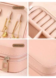 1pc Portable Minimalist Jewelry Box Multi Function Jewelry Storage Case Suitable For Storing Earrings Rings Necklaces Bracelets Gift For Valentine s Day Mother s Day Holiday Easter Wedding Travel Home