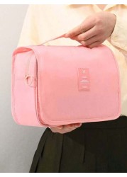 1pc Travel Storage Pouch Waterproof Toiletry Bag Large Capacity Summer Cosmetic Bag Multi Function Storage Bag Portable Storage Bag With Handle Zipper Pouch Suitable For Beach Business Trip Cosmetics