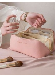 1pc Makeup Bag Makeup Organizer Portable Travel Storage Bag Waterproof Toiletry Bag Multi Functional Hanging Bag Skincare Product Bag Makeup Brush Holder Cosmetic Tool Bag Travel Essentials Bathroom S