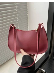 Fashionable Minimalist Shoulder Bag Retro Underarm Bag High End Lightweight Zipper Tote Bag Multifunctional European And American Street Style Elegant Handbag Large Capacity Small Purse Suitable For F