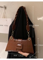 Lightweight Crocodile Embossed Bag For Teen Girls Women College Students Rookies White Collar Ers College Commute Outdoors Travel Outings Business Casual Women Bag Pefect For Office Business And Work