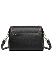 حقيبة يد نسائية لون سادة رجعي، حقائب متقاطعة نسائية من مصمم فاخر عالية الجودة من الجلد الناعم، محفظة نسائية 202