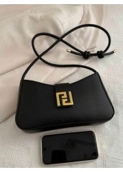 Women Fashion Casual Commute Solid Col Or Shoulder Bag Portable Crossbody Bag Suitab Le For Dating Shopping Gift