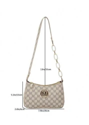 حقيبة تسوق من الجلد المدبوغ بالزهور الرجعية اللون بيج مع زخارف معدنية، حقيبة كتف للسيدات