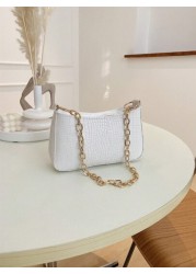 Women s Mini Alligator Texture Chain Shoulder Bag