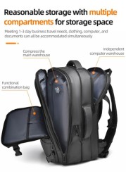 WEIXIER Vacuum Compression Travel Backpack With Laptop Compartment Multifunctional Rucksack For Business College Travel Graduation Camping