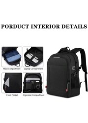 Black Water Resistant Large Capacity Anti Theft Backpack Suitable For Teenagers And Students School Supplies School Bag College Outdoor Activities Travel Hiking Work Business Leather Bag Christmas Hol