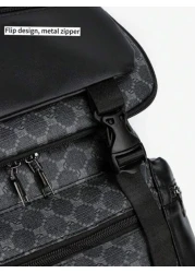 Men s Black Floral Flap Backpack Large Capacity Business Commuter Computer Bag Multi Pocket For Outdoor Activities Camping Gym Yoga Biking Perfect Gift For Men Essential For Students Backpack For Trav