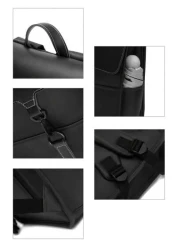 1pc Black Fashion Backpack For Men High End Business Commuting Laptop Bag With Waterproof Design And 15 6 Laptop Compartment Christmas Gifts Christmas Gifts Fall Winter Travel Holiday Practical Studen