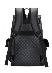 1pc 18 1in 12 2in 5 9in Fashion Men Functional Backpack Large Capacity Multipocket Backpack Scratch Wear Resistant Material Suitable For Travel Commuting Fits 15 6 Inch Laptop Adjustable Shoulder Stra