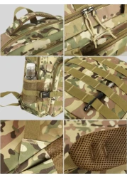Tactical Assault Backpack Large Military Backpack For Outdoor Students Laptop Unisex Suitable For Hiking Camping Trekking Camouflage One Size