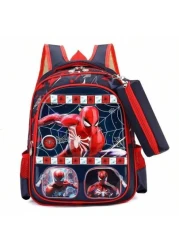 Disney Stitch Cute Cartoon Spider Man Backpack Children s Boys And Girls Large Capacity Backpack Primary School Student 1st Grade School Bag Growth Reward Free Pencil Case