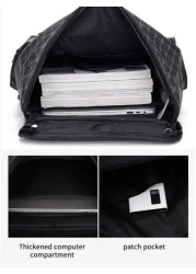 حقيبة ظهر رجالي كاجوال، حقيبة سفر وظهر عصرية مع غطاء قابل للطي، خفيفة الوزن وقابلة للحمل، مناسبة للسفر والتخي