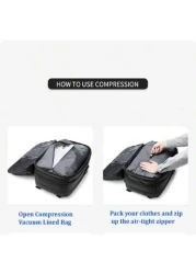 Men s Travel Backpack 17 Laptop Backpack Vacuum Compression Backpack Business Large Capacity School Backpack Expand Outdoor Backpack Commute Book Bag School Bag Gifts Fall Christmas Scream Bag Backpac