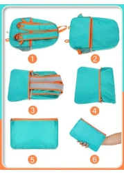 حقيبة ظهر قابلة للطي للمغامرات الخارجية. حقيبة تسلق بسيطة. حقيبة رياضة كبيرة السعة. حقيبة ظهر كاجوال متعددة ال