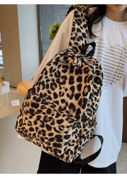 1pc New Leopard Print Large Capacity Multifunctional Preppy Style Fashion Backpack School Backpack Book Bag School Backpack Large Backpack School Backpack Back To School Bag Lightweight Portable Class