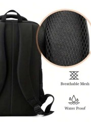 Outdoor Multi Pocket Backpack Men Purse Can Hold 15 6 Inch Computer Bag Lightweight School Bag Large Capacity Travel Bag Commuter Convenient Day Bag Multi Functional Book Bag For Students Junior High