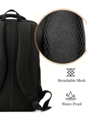 Outdoor Multi Pocket Backpack Men Purse Can Hold 15 6 Inch Computer Bag Lightweight School Bag Large Capacity Travel Bag Commuter Convenient Day Bag Multi Functional Book Bag For Students Junior High