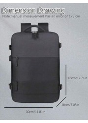 Travel Backpack For Men Work Bag Carry On Hand Luggage Water Resistant Business Large Daypack Weekender Bag Slim Laptop Backpack With USB Charging Port College Bag Computer Bag Gifts For Men