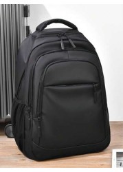 1 PC Water Proof And Wear Resistant Men s Large Capacity Backpack Travel School Bag College School Casual Backpack Solid Color Backpack Sports Holiday Essentials Travel Bag Summer Large Bag Spring Sch