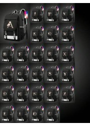 1pc Letter Printed Fashionable Functional Nylon Backpack With Extra Charging Port Suitable For Men Ideal For High School And College Students For Season Traveling And Vacation Letters From A To Z Holi