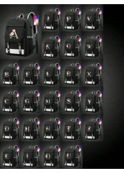 1pc Letter Printed Fashionable Functional Nylon Backpack With Extra Charging Port Suitable For Men Ideal For High School And College Students For Season Traveling And Vacation Letters From A To Z Holi