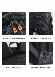 Astronaut Anime Cartoon Fashion Backpack With Detachable Small Pouch Large Capacity Casual School Bag Suitable For College High School Back To School Travel Summer School Supplies